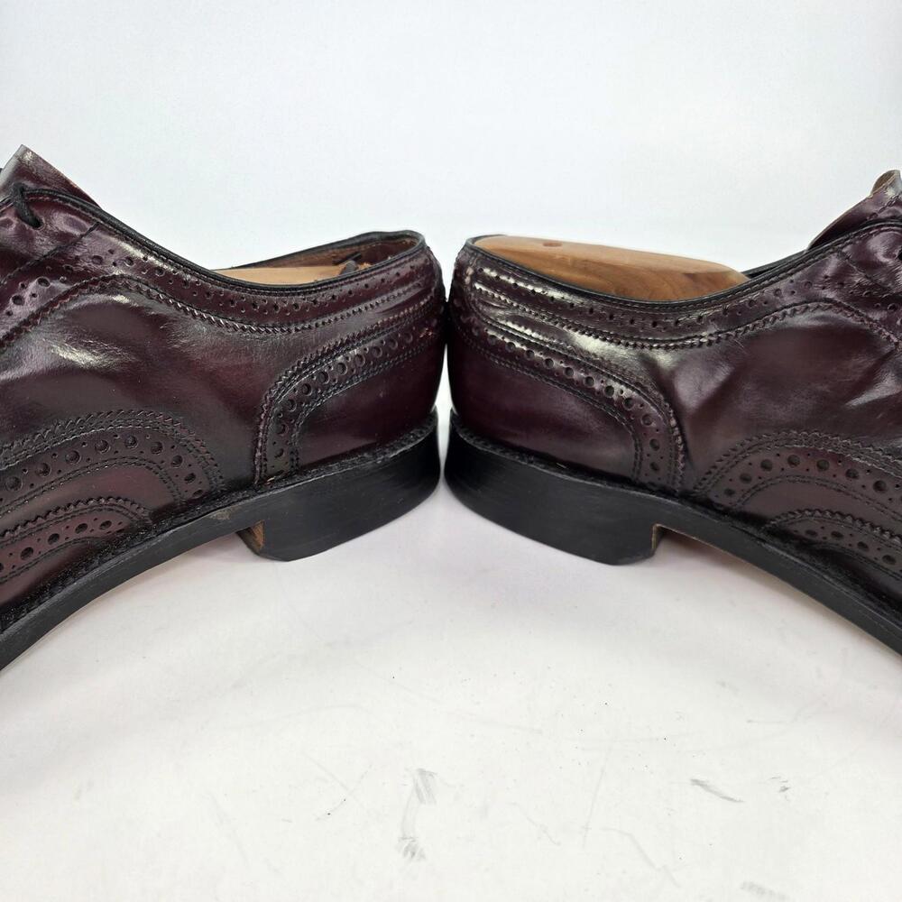 Allen Edmonds McAllister Mens Oxford US 10 C Narrow Leather Wingtip Brogue Shoes - Picture 9 of 10